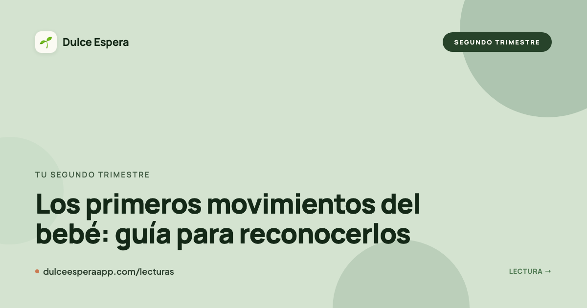 Portada del artículo: Los primeros movimientos del bebé: guía para reconocerlos